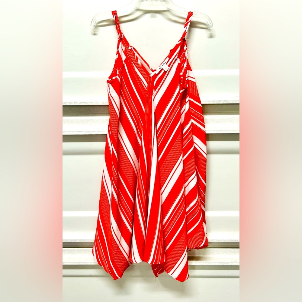 MIAMI Summer Dress for Womens. Size Small, Color Red/White.